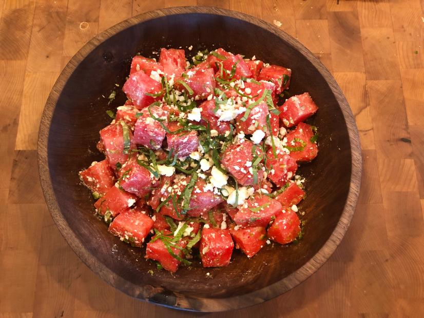Anne Burrell makes Watermelon Salad, as seen on Anne Burrell's Summer Recipes on Food Network Kitchen.