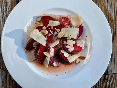 Plum Almond Salad with Pecorino