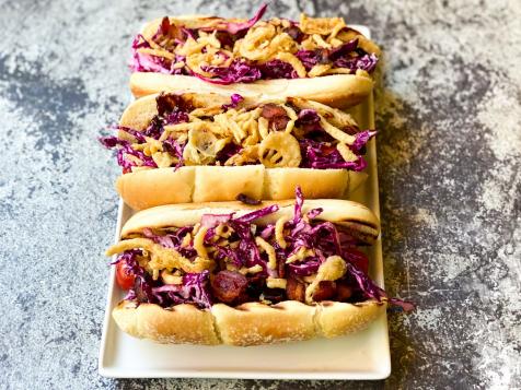 Loaded BBQ Bacon Hot Dogs