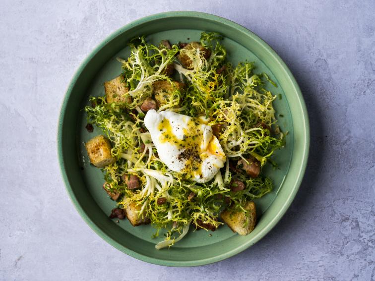 Bacon and Egg Frisee Salad Recipe Donal Skehan Food Network