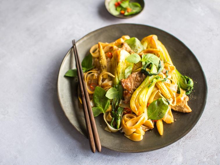 Pork Drunken Noodles Recipe Donal Skehan Food Network