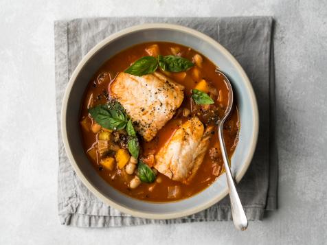 One-Pan Tomato & Bean Fish Chowder