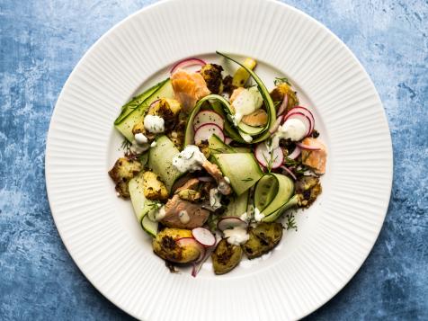Scandi Salmon and Cracked Potato Salad