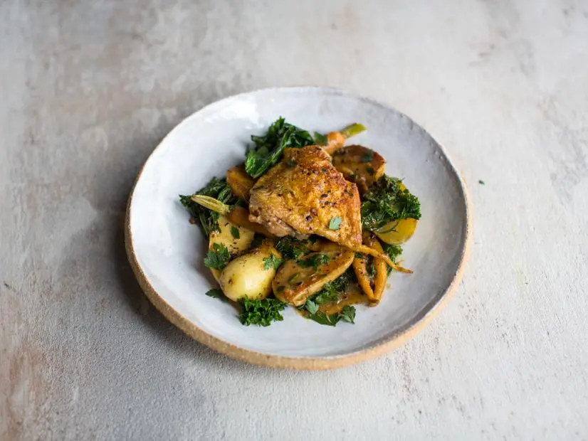 ‘Roast’ Chicken Dinner Recipe Donal Skehan Food Network