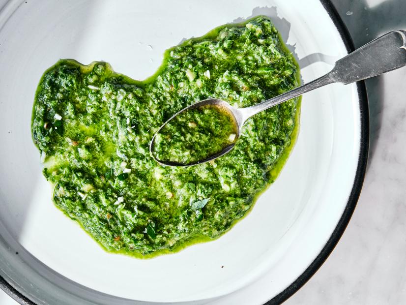 Sarah Copeland's Only Green Sauce You Need, as photographed for her cookbook, Every Day is Saturday. Photo used with permission from Gentl + Hyers.