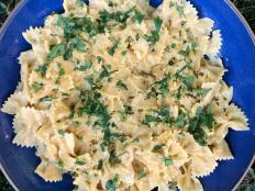 Vegan Lemon Fettuccine Alfredo Recipe Food Network Kitchen Food Network Because vegan cream cheeses can vary in acidity and saltiness, you'll want to adjust the lemon juice 12 ounces fettuccine, linguine or another pasta of choice (most dry pastas are vegan, but check the ingredient label to be sure). vegan lemon fettuccine alfredo recipe