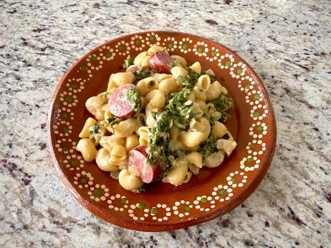 Kielbasa and Kale Mac and Cheese