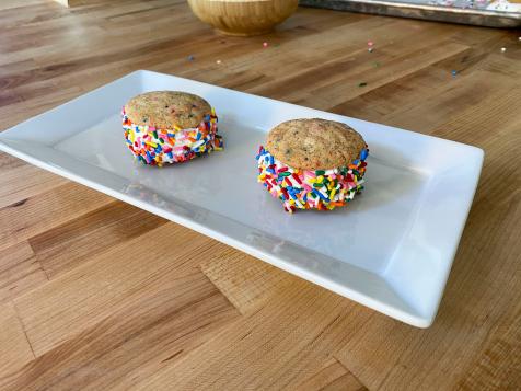 Confetti Snickerdoodle Sprinkle Ice Cream Sandwiches