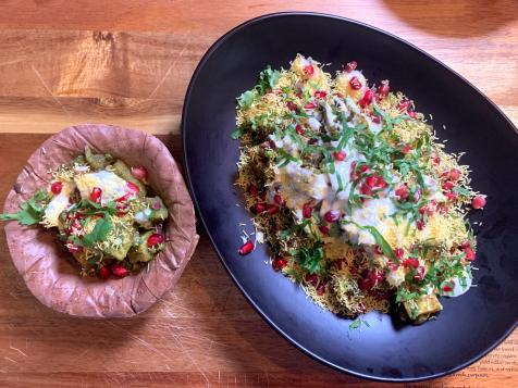 Aloo Chaat with Green Chutney