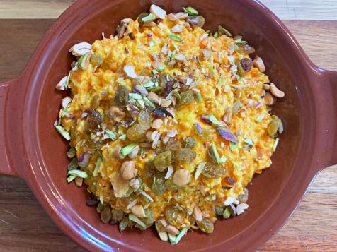 Gajar ka Halwa (Carrot Pudding with Saffron and Pistachios)