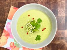 This creamy soup is a riff off callaloo, a traditional West Indian soup that is made with the leaves of the callaloo plant. Because that plant is not native in the United States, the soup is often made here with spinach or even collard greens -- but with the abundance of zucchini, this version, served hot or cold, offers a new twist that still employs many of the same flavors!