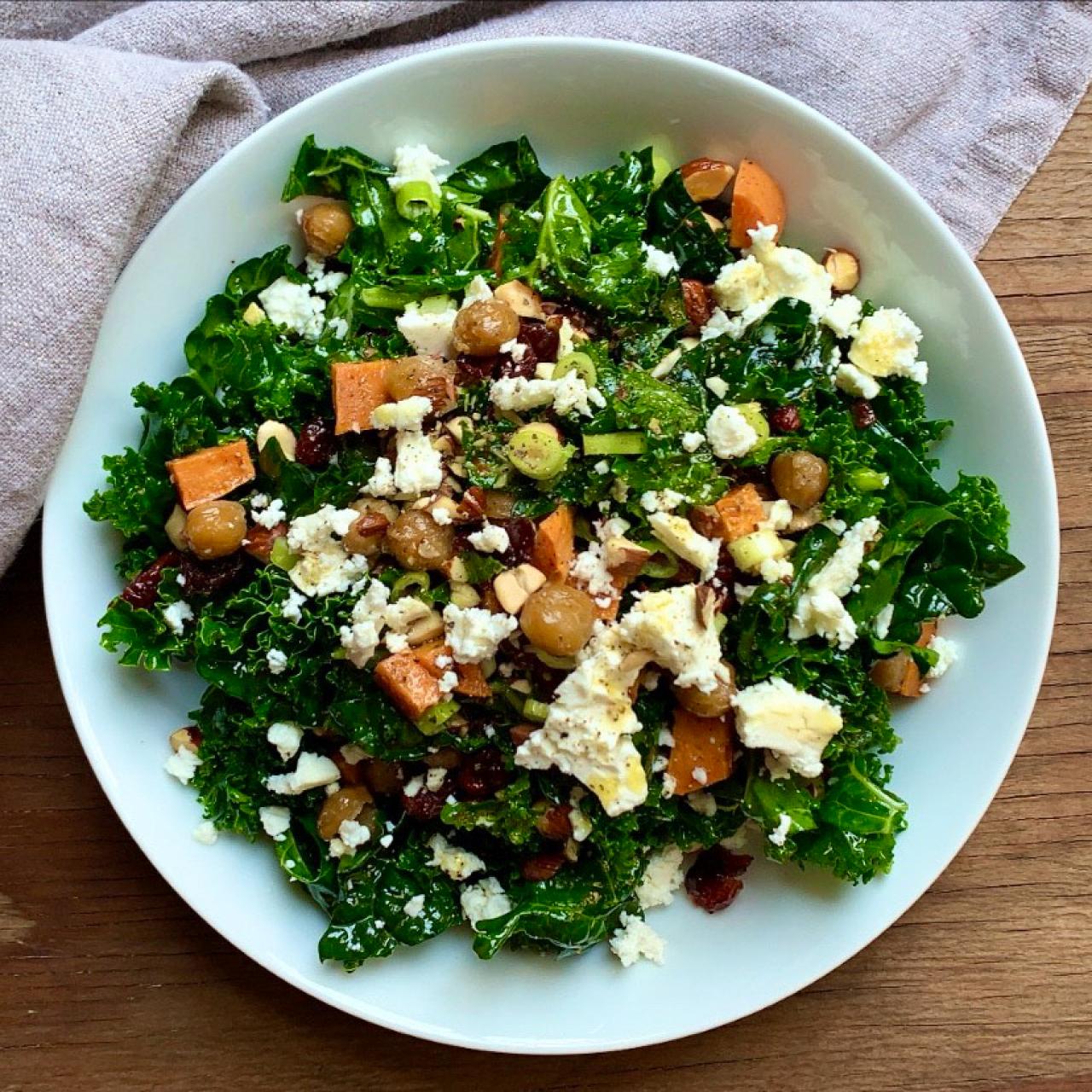 Meal Prep Loaded Kale Salad Recipe, Megan Mitchell