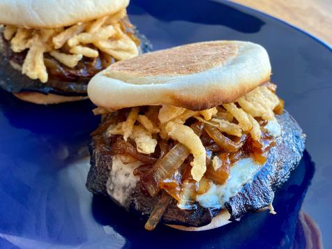 French Onion Portobello Burgers