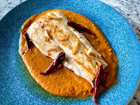 Pan-Fried Fish with Pumpkin Pipian
