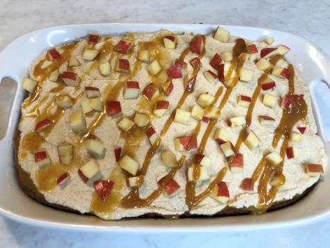 Salted Caramel Apple Poke Cake