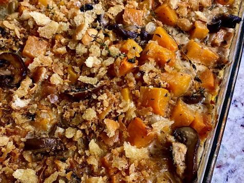 Winter Squash Gratin with Mushrooms