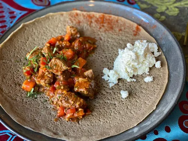 injera-with-tibs-recipe-marcus-samuelsson-food-network