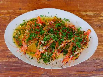 Prawns on Antonia Lofaso's Feast of Seven Fishes, as seen on Food Network Kitchen.