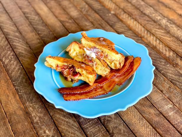 Cheddar and Bacon Stuffed French Toast image