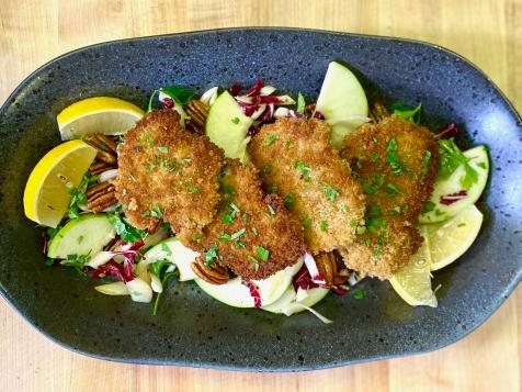 Pork Schnitzel Medallions with Apple Endive Salad