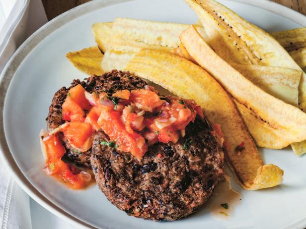 Black Bottom Bean Cakes with Papaya Salsa image