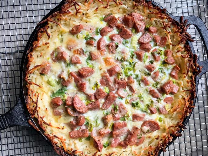 Sausage Pie in Crispy Potato Crust Recipe Erin Jeanne McDowell Food