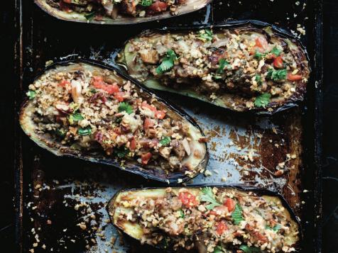 Roasted Eggplant with Pecan Breadcrumbs