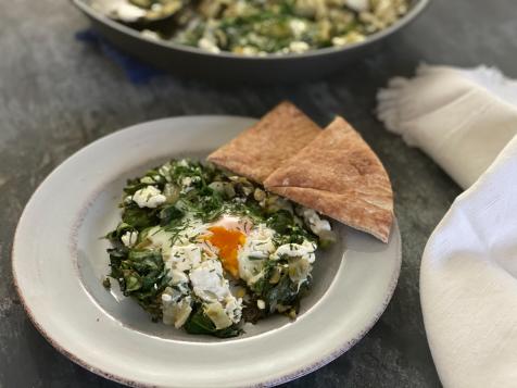 Spinach and Artichoke Shakshuka