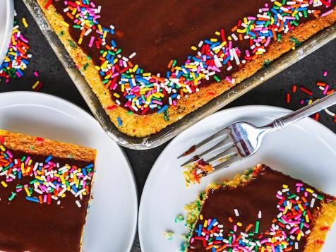 Vanilla Confetti Cake with Chocolate-Cardamom Ganache