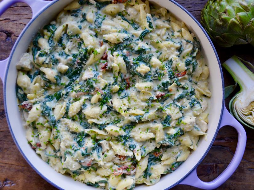 Spinach Artichoke Dip Pasta with Chicken Recipe Kelly Senyei Food Network