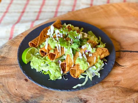 Short Rib Taquitos with Avocado Salsa