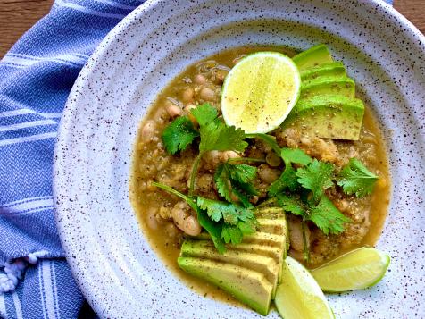Three Bean and Lentil Green Chili