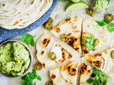 Chicken Quesadillas with Homemade Flour Tortillas