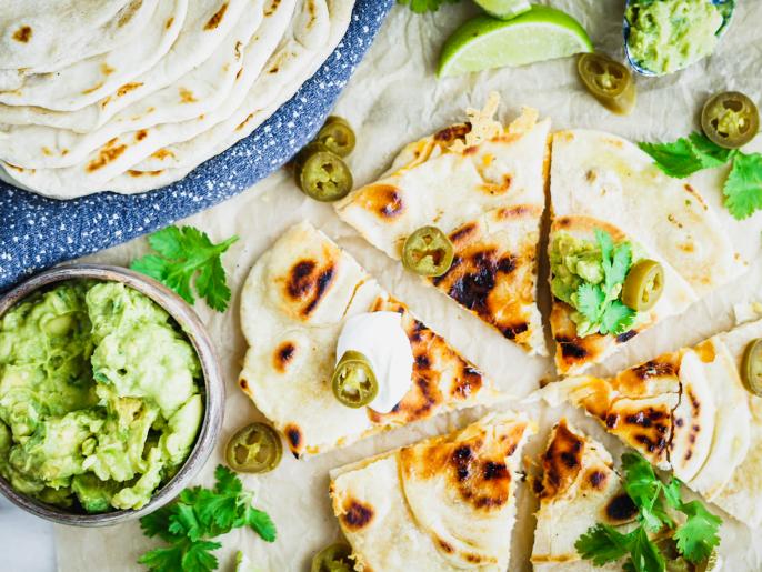 Chicken Quesadillas with Homemade Flour Tortillas Recipe Elena Besser