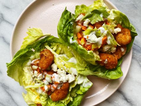 Buffalo Shrimp Lettuce Wraps