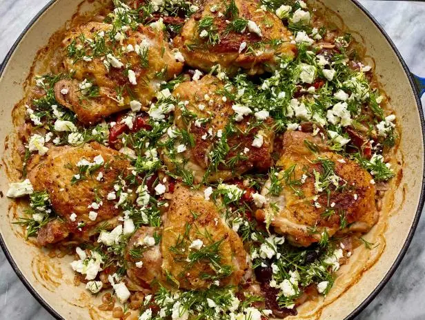 One Pot Mediterranean Chicken and Farro