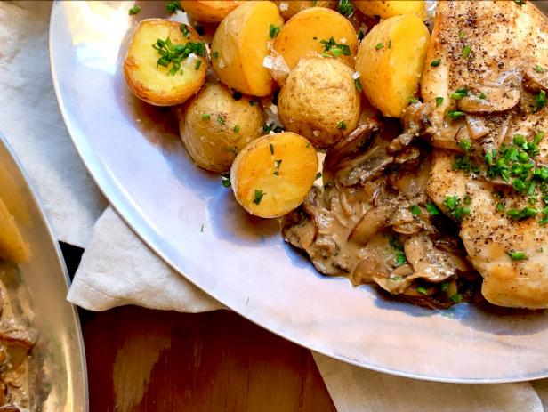 Chicken Diane with Crispy Roasted Potatoes_image