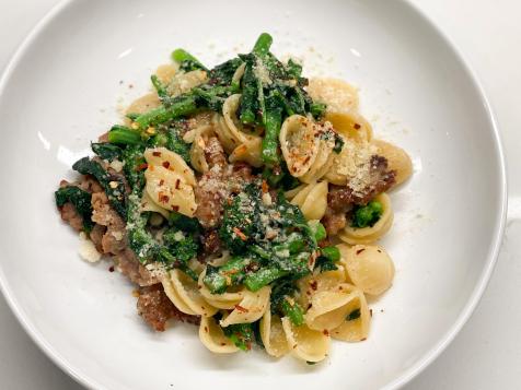 Roasted Garlic and Sausage Orecchiette