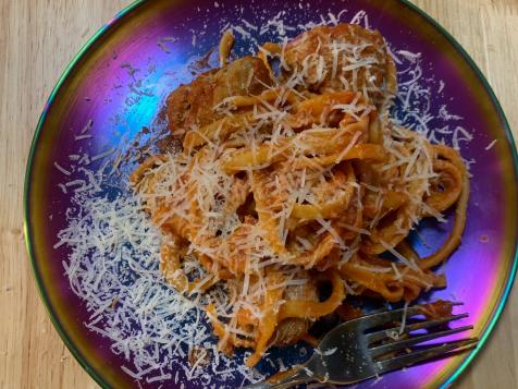 Tagliatelle and 3-Meat Meatballs