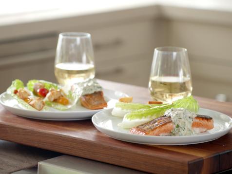 Crispy-Skin Salmon with Curried Yogurt Sauce