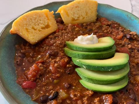 Taco Soup with Jalapeño-Cheddar Cornbread Muffins