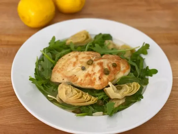 Lemon Chicken with Artichokes, Capers and Arugula - Food Network
