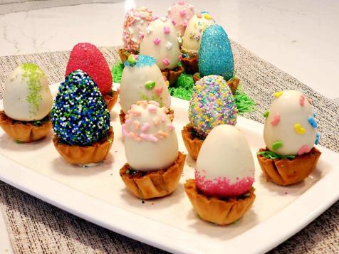 Easter Egg Cake Pops in Phyllo Nests