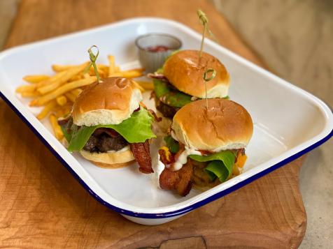 Air Fryer Bacon Cheeseburger Sliders