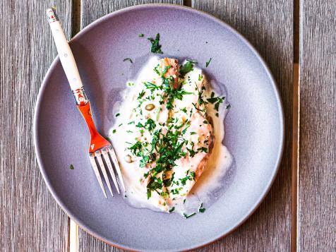 Salt-Baked Fish with Easy Caper Beurre Blanc