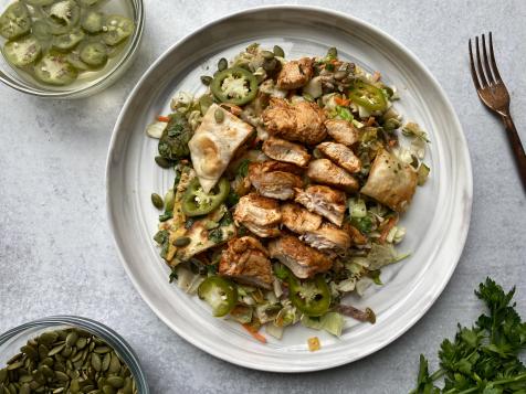 Chicken Taco Salad with Quesadilla "Croutons"