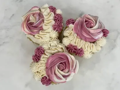 Julianna Jung shows us how to Decorate Cupcakes with Two-Tone Piping, as seen on Food Network Kitchen Live.