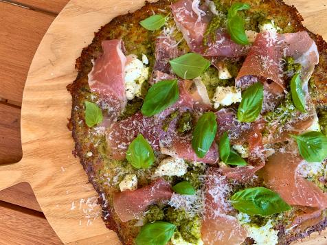 Zucchini-Crust Pizza with Goat Cheese and Prosciutto