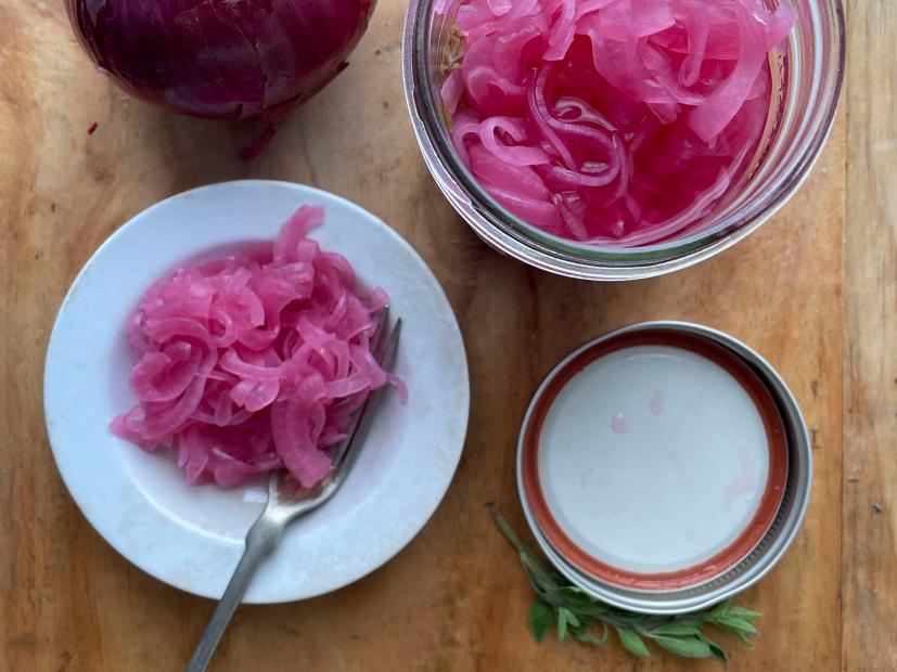 Virginia Willis shows us Quick Pickles 101 and makes Pickled Red Onion, as seen on her Course Canning, Pickling and Preserving with Virginia Willis on Food Network Kitchen.