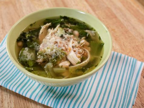 Rotisserie Chicken, White Bean and Farro Soup